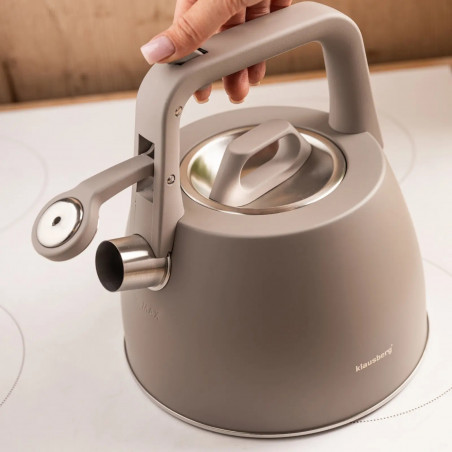 Βραστήρας Klausberg KB 7916, 2.5 l, Θερμομονωμένη λαβή, Επαγωγή, Inox