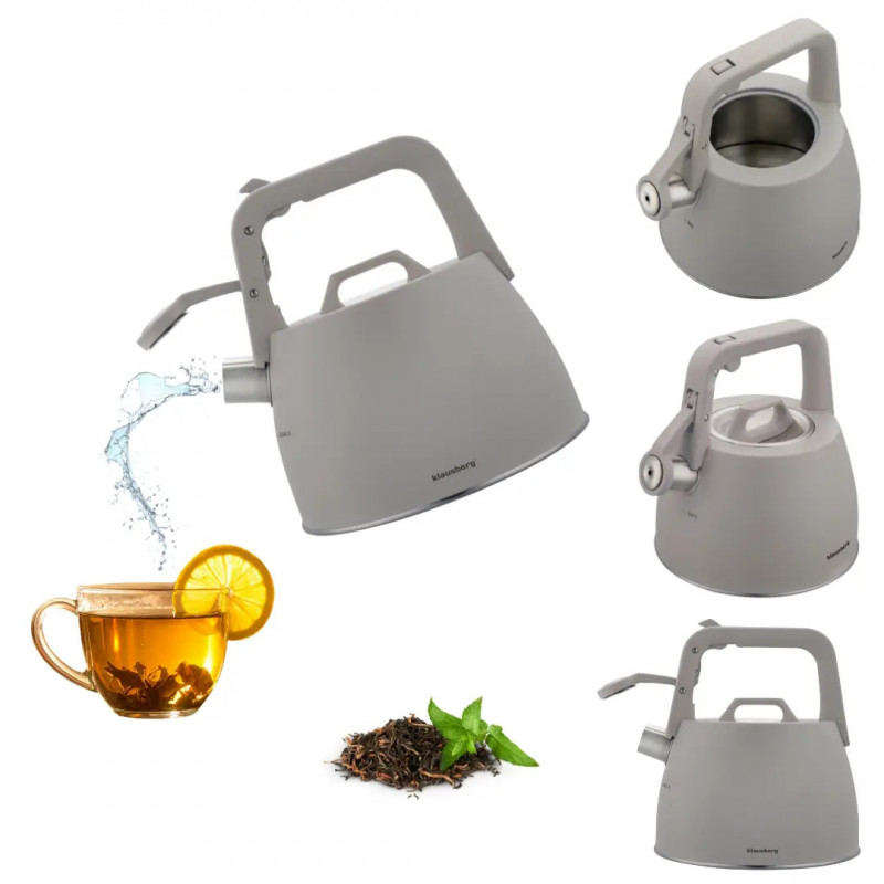 Βραστήρας Klausberg KB 7916, 2.5 l, Θερμομονωμένη λαβή, Επαγωγή, Inox