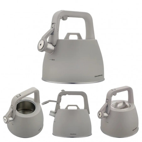 Βραστήρας Klausberg KB 7916, 2.5 l, Θερμομονωμένη λαβή, Επαγωγή, Inox