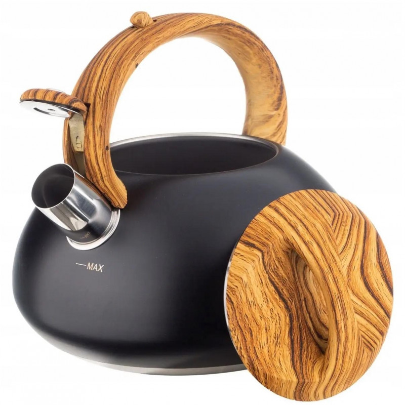 Klausberg KB 7565, 3 L, παχιά βάση, επαγωγική, μαύρο/καφέ