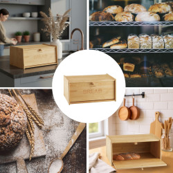 Κουτί ψωμιού Klausberg KB 7933, 39,5 cm, Μπαμπού, Καφέ