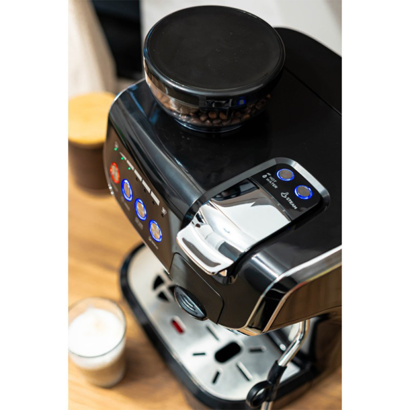 Μηχανή Espreso για mliano cafe και κάψουλες 8 σε 1 Oliver Voltz OV51171L8M, 2672W, 2 λίτρα, 5 προσαρμογείς, 19 bar, Vgradena kafemelachka, Cernen