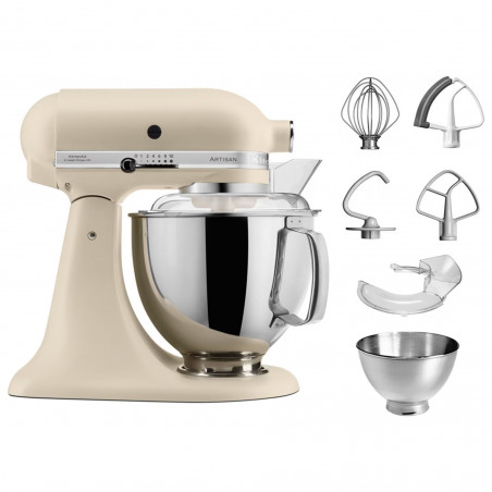 Πλανητικό μίξερ KitchenAid Artisan Elegance 5KSM175PSEFL, 300 W, 4,8 l, Direct drive, 10 ταχύτητες, Μπεζ