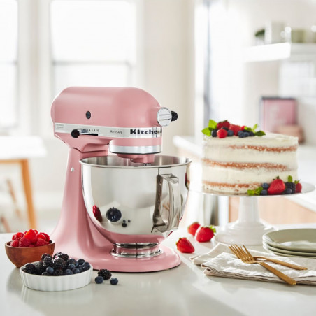 Πλανητικό μίξερ KitchenAid Artisan Elegance 5KSM175PSEDR, 300 W, 4,8 l, Direct drive, 10 ταχύτητες, Ροζ