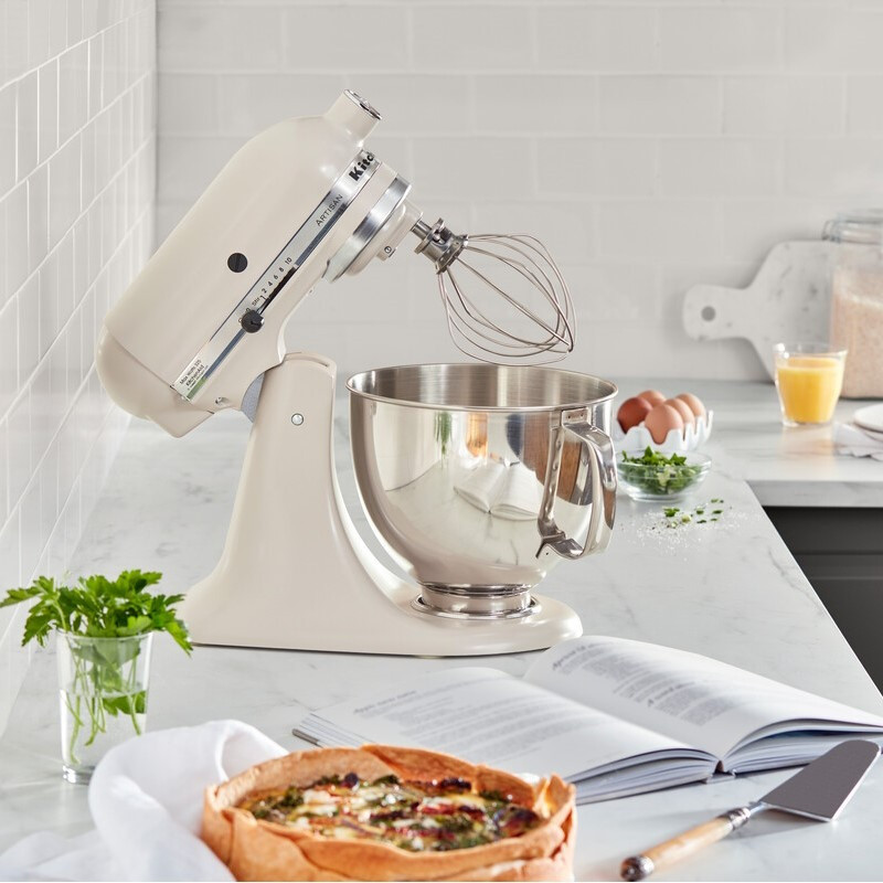 KitchenAid Artisan Elegance 5KSM125EMH Πλανητικό μίξερ, 300W, 4,8 L, Άμεση κίνηση, 10 ταχύτητες, Μπεζ