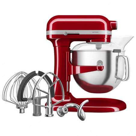 Πλανητικό μίξερ KitchenAid Artisan 5KSM70SHXEER, 375 W, 6,6 L, 10 ταχύτητες, ανύψωση μπολ, κόκκινο