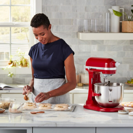 Πλανητικό μίξερ KitchenAid Artisan 5KSM70SHXEER, 375 W, 6,6 L, 10 ταχύτητες, ανύψωση μπολ, κόκκινο
