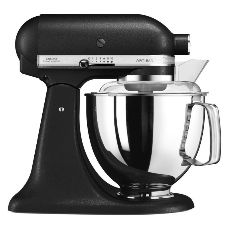 Πλανητικό μίξερ KitchenAid Artisan Elegance 5KSM175PSEBK, 300 W, 4,8 l, Direct drive, 10 ταχύτητες, Μαύρο χαλί