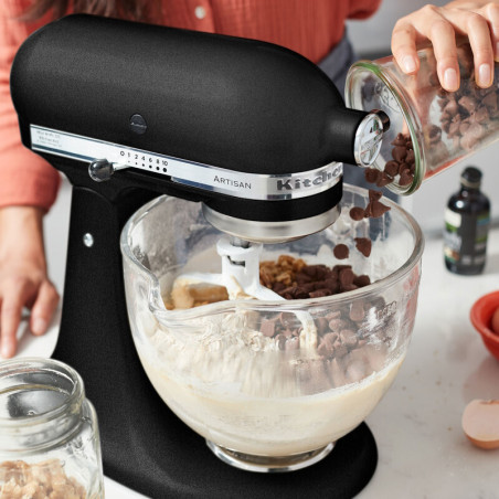 Πλανητικό μίξερ KitchenAid Artisan Elegance 5KSM175PSEBK, 300 W, 4,8 l, Direct drive, 10 ταχύτητες, Μαύρο χαλί