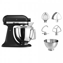 Πλανητικό μίξερ KitchenAid Artisan Elegance 5KSM175PSEBK, 300 W, 4,8 l, Direct drive, 10 ταχύτητες, Μαύρο χαλί