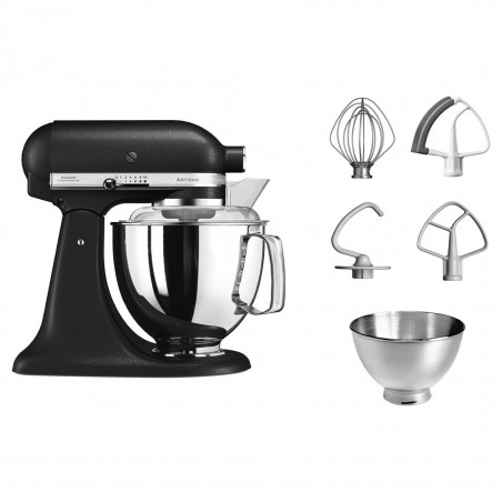 Πλανητικό μίξερ KitchenAid Artisan Elegance 5KSM175PSEBK, 300 W, 4,8 l, Direct drive, 10 ταχύτητες, Μαύρο χαλί