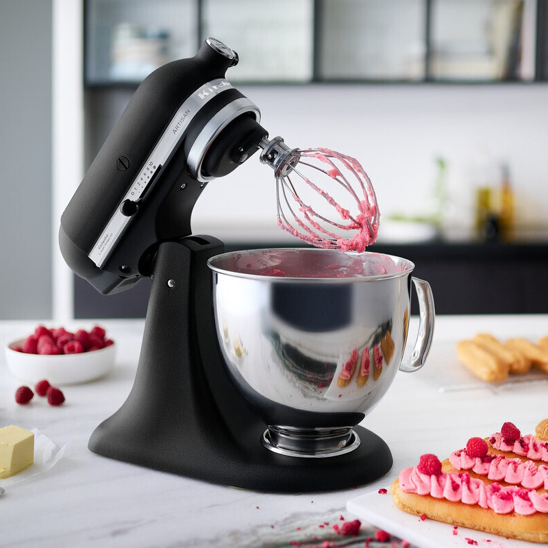 Πλανητικό μίξερ KitchenAid Artisan Elegance 5KSM175PSEBK, 300 W, 4,8 l, Direct drive, 10 ταχύτητες, Μαύρο χαλί