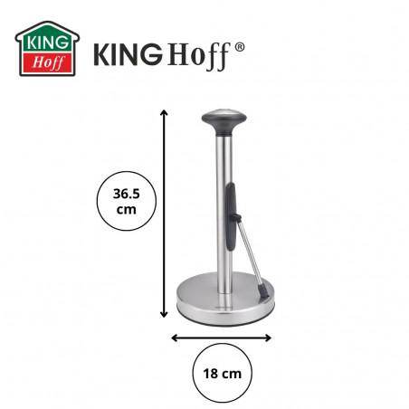 Χαρτοθήκη κουζίνας Kinghoff KH 1955, 36,5 cm, Ανοξείδωτο, Ασημί