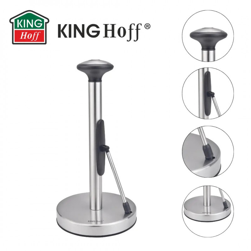 Χαρτοθήκη κουζίνας Kinghoff KH 1955, 36,5 cm, Ανοξείδωτο, Ασημί
