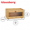 Κουτί ψωμιού Klausberg KB 7923, 35.5 cm, Ακρυλικό παράθυρο, Μπαμπού, Καφέ