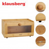 Κουτί ψωμιού Klausberg KB 7923, 35.5 cm, Ακρυλικό παράθυρο, Μπαμπού, Καφέ