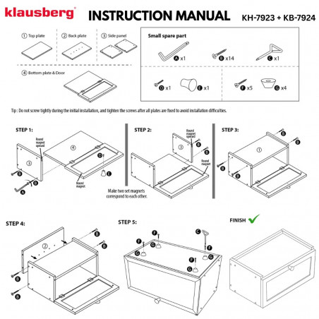 Κουτί ψωμιού Klausberg KB 7924, 40 cm, Ακρυλική πρόσοψη, Μπαμπού, Καφέ