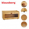 Κουτί ψωμιού Klausberg KB 7924, 40 cm, Ακρυλική πρόσοψη, Μπαμπού, Καφέ