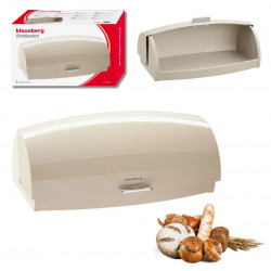 Кутия за хляб Klausberg KB 7932, 45 см, Ергономична дръжка, Метална, Бял