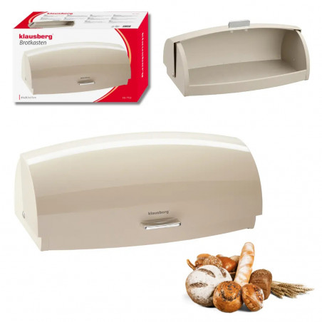 Кутия за хляб Klausberg KB 7932, 45 см, Ергономична дръжка, Метална, Бял