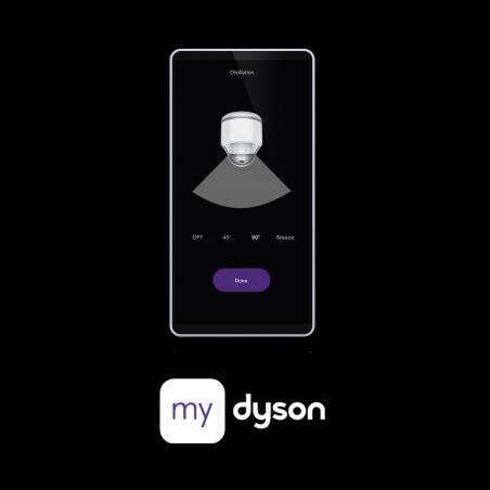 Καθαριστής και ψύκτης αέρα Dyson PC2 De-NOx TP12 Wh/Gd, 40W, 40 m2, 10 ταχύτητες, ταλάντωση, HEPA, MyDyson™, Wi-Fi, LCD, Smart, Φωνητικός έλεγχος, Αυτόματη λειτουργία, Λευκό/Χρυσό