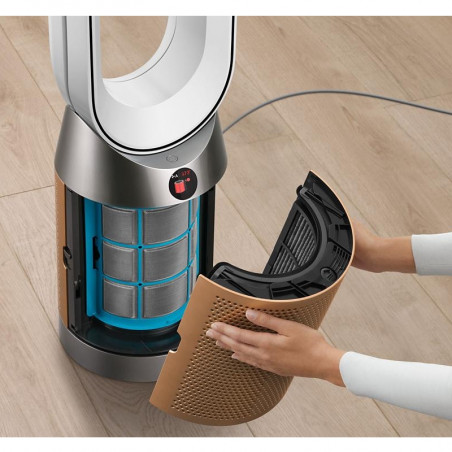 Καθαριστής και ψύκτης αέρα Dyson PC2 De-NOx TP12 Wh/Gd, 40W, 40 m2, 10 ταχύτητες, ταλάντωση, HEPA, MyDyson™, Wi-Fi, LCD, Smart, Φωνητικός έλεγχος, Αυτόματη λειτουργία, Λευκό/Χρυσό