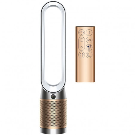 Καθαριστής και ψύκτης αέρα Dyson Cool Formaldehyde™ TP09, 40W, 40 m2, 10 ταχύτητες, ταλάντωση, HEPA, Wi-Fi, LCD, φωνητικός έλεγχος, λευκό/χρυσό