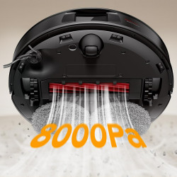 Ρομποτική σκούπα Roborock QR 598, 8000 Pa, 5200 mAh, 60W, 3D χαρτογράφηση, Σταθμός φόρτισης, Αυτονομία 3 ώρες, Μαύρο
