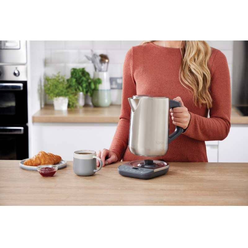 Ηλεκτρικός βραστήρας Ninja KT201EU, 3000W, 1,7L, Γρήγορο βρασμό, Συντήρηση θερμοκρασίας, Έξυπνες ρυθμίσεις, Φωτισμός, Ανοξείδωτο