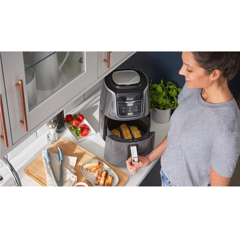 Φριτέζα ζεστού αέρα Ninja AF160EU, 2470W, 5,2 l, 6 προγράμματα, Max Crisp, Γκρι