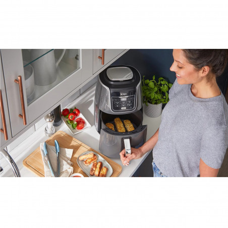 Φριτέζα ζεστού αέρα Ninja AF160EU, 2470W, 5,2 l, 6 προγράμματα, Max Crisp, Γκρι