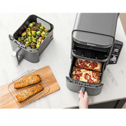 Air Fryer με Διπλό Αποσπώμενο Κάδο Ninja Double Stack XL, 9.5lt Γκρι