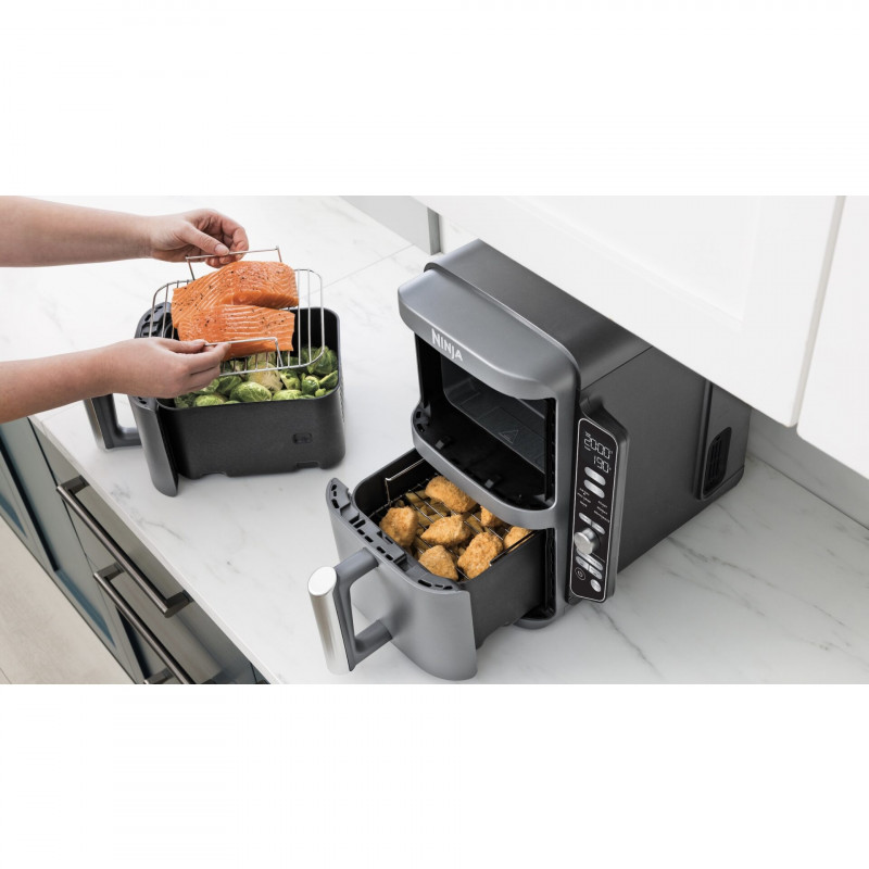 Air Fryer με Διπλό Αποσπώμενο Κάδο Ninja Double Stack XL, 9.5lt Γκρι