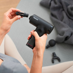 Beurer MG 89 μασάζ πλήρους σώματος, 2000 mAh, Έως 4 ώρες, 5 στάδια, κινητήρας χωρίς ψήκτρες, Spot, LED, CE, Μαύρο