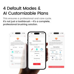 Ηλεκτρική οδοντόβουρτσα Oclean X Pro 20 Set, AI, Maglev 4.0, 84000 RPM, Wi-Fi, FlexFit, IPX7, Ειδοποίηση χαμένης ζώνης, Αυτονομία 40 ημερών, Θήκη, Λευκό