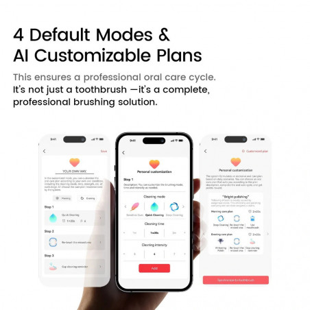 Ηλεκτρική οδοντόβουρτσα Oclean X Pro 20 Set, AI, Maglev 4.0, 84000 RPM, Wi-Fi, FlexFit, IPX7, Ειδοποίηση χαμένης ζώνης, Αυτονομία 40 ημερών, Θήκη, Λευκό