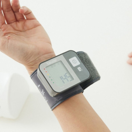 Beurer BC 27 Πιεσόμετρο, καρπός 14-19,5 cm, δείκτης κινδύνου, αρρυθμία, μνήμη, οθόνη LCD, ημερομηνία και ώρα, γκρι