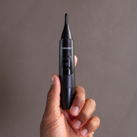 Trimmer μύτης και αυτιών Beurer MN3X, λεπίδες Inox, 3 εξαρτήματα, 3 μήκη, IPX4, Μαύρο