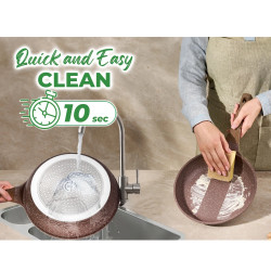 Σετ κατσαρόλες και τηγάνια Just Perfecto JL-26, 14 h, χυτό, μαρμάρινη επίστρωση, επαγωγή, ατμομάγειρας, αξεσουάρ, καφέ