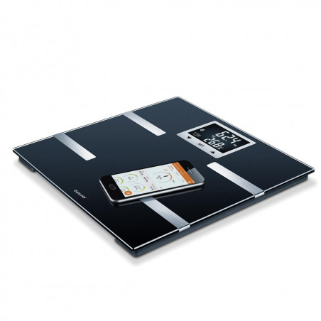 Beurer BF 720 BT, Μέχρι 180 κιλά, 8 λειτουργίες, Μνήμη, LCD, Μεγάλα ψηφία, Γρήγορη εκκίνηση, Αυτόματη αναγνώριση χρήστη, Μαύρο