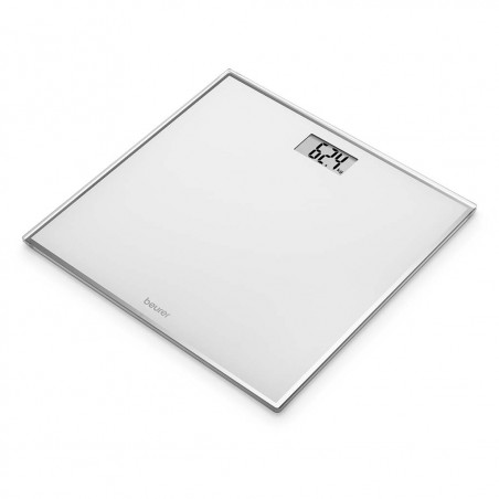 Beurer GS 120 Kompakt, Μέχρι 150 κιλά, LCD, Αυτόματη ενεργοποίηση/απενεργοποίηση, Μεγάλα ψηφία, Αναμονή ανάγνωσης, Λευκό
