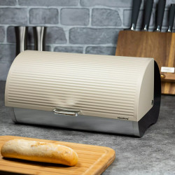 Ψωμιέρα μεταλλική Klausberg KB 7270, 39 cm Μπεζ/Γκρι