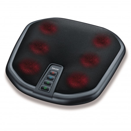 Μασάζ Beurer FM 70, 36W, Shiatsu, πλάτη και πόδια, 18 κεφαλές, 3 ταχύτητες, Θέρμανση, Κάλυμμα, Μαύρο