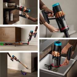 Σκούπα όρθια Dyson V16 Piston Animal 492963-01, 315AW, 900W, 1.3L, 70 λεπτά, CleanCompaktor™, Hyperdymium™, MyDyson™, HEPA, LCD, Μαύρο/Χαλκός