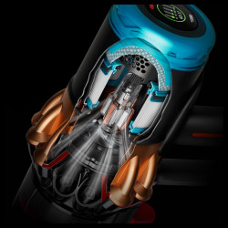 Σκούπα όρθια Dyson V16 Piston Animal 492963-01, 315AW, 900W, 1.3L, 70 λεπτά, CleanCompaktor™, Hyperdymium™, MyDyson™, HEPA, LCD, Μαύρο/Χαλκός