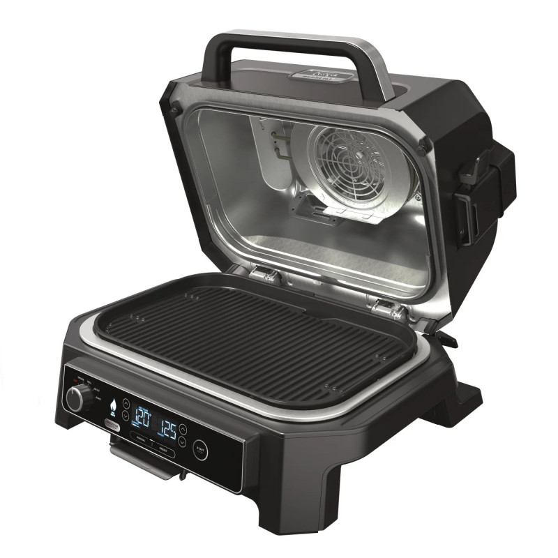 Ηλεκτρική ψησταριά Ninja OG850EU, 1700W, 4 προγράμματα, 45x29 cm, 240C, Κεραμική πλόκα, τεχνολογία Woodfire, IPX4, Cernen