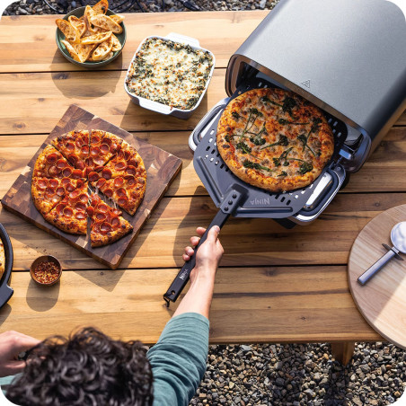 Ηλεκτρικός φούρνος πίτσας 5σε1 Ninja Artisan MO201, 1760W, 30x30 cm, 5 λειτουργίες, οθόνη αφής, 32-370C, γκρι