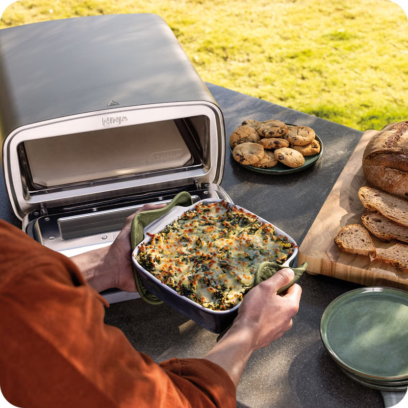 Ηλεκτρικός φούρνος πίτσας 5σε1 Ninja Artisan MO201, 1760W, 30x30 cm, 5 λειτουργίες, οθόνη αφής, 32-370C, γκρι