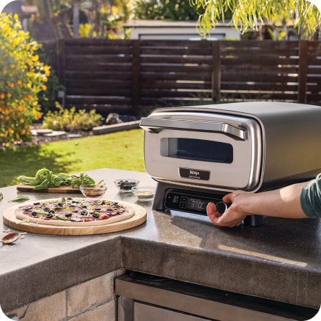 Ηλεκτρικός φούρνος πίτσας 5σε1 Ninja Artisan MO201, 1760W, 30x30 cm, 5 λειτουργίες, οθόνη αφής, 32-370C, γκρι