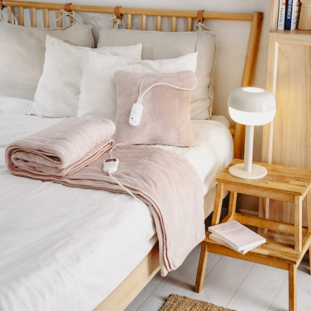 Ηλεκτρική κουβέρτα Adler AD 7443, 120W, 160x180 cm, χειριστήριο LCD, προστασία από υπερθέρμανση, 7 ρυθμίσεις, χρονοδιακόπτης, ροζ